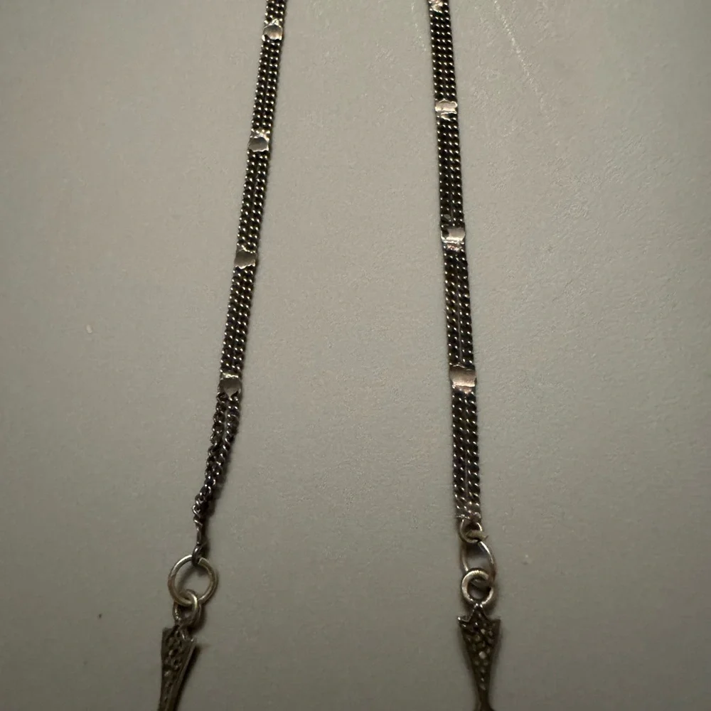 Elegant sterling silver and amethyst necklace. Rare and antique - Picture 3 of 10